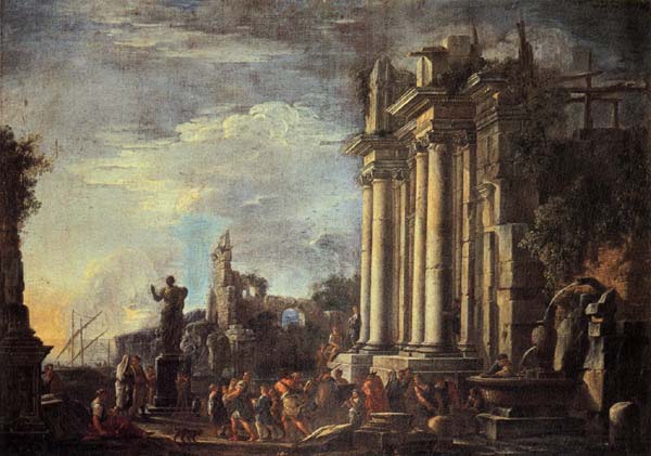 Landscape with Ruins and a Sacrificial Srene